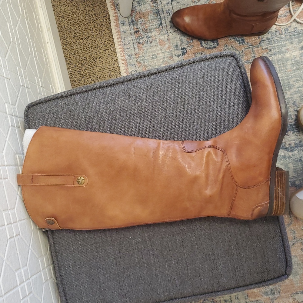 Sam Edelman Penny Tall Riding Boots Leather- Cognac Size 9.5 - Picture 7 of 16